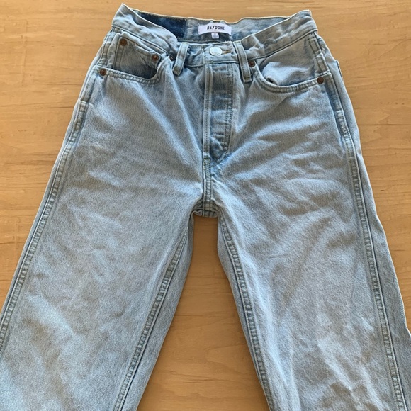 Redone High Waisted Light Wash Jeans - Picture 7 of 7